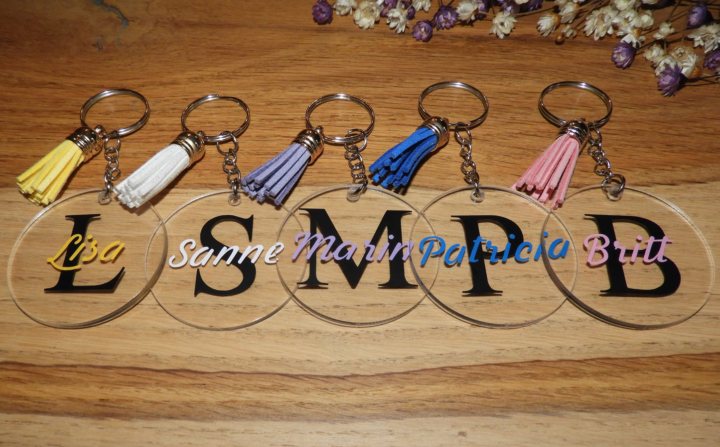 Stijlvolle gepersonaliseerde sleutelhanger